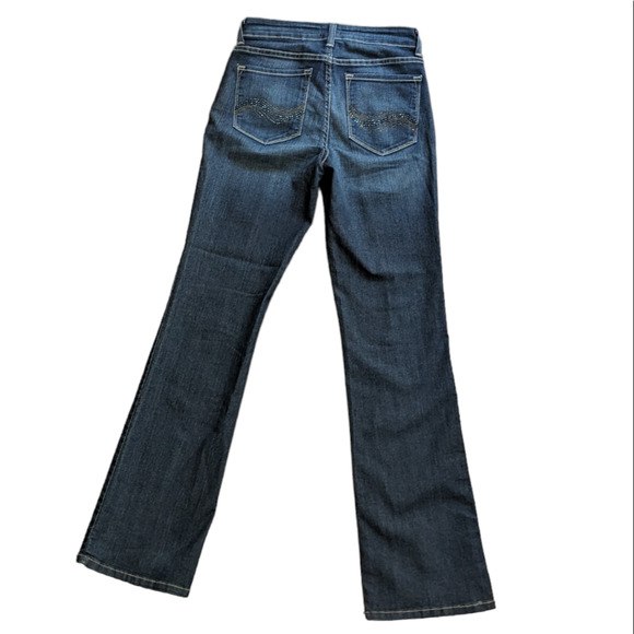 NYDJ Not Your Daughter's Jeans dark wash rhinestone pockets size 2 - Picture 3 of 10